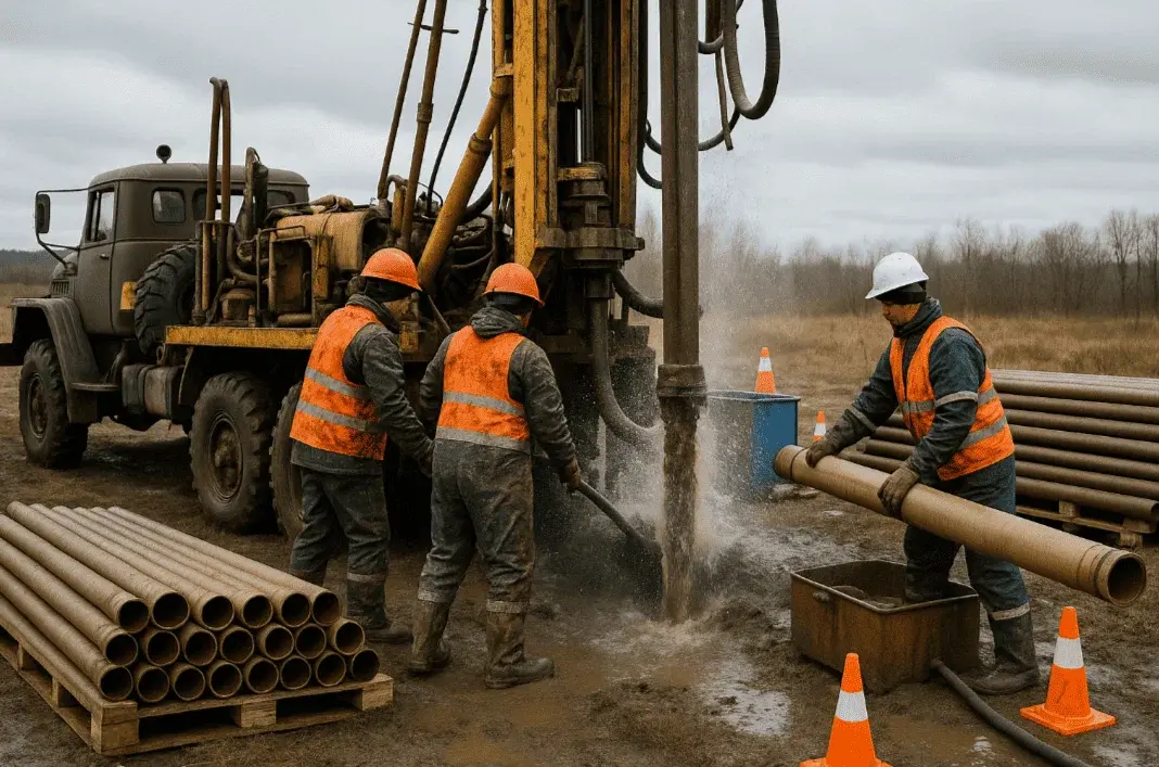 Бурение артезианских скважин с большим дебитом